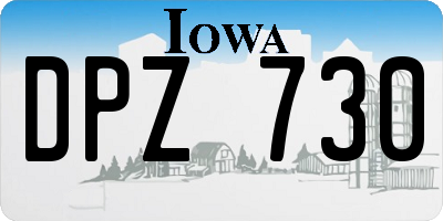 IA license plate DPZ730