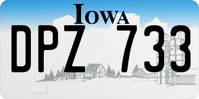 IA license plate DPZ733