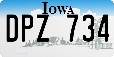 IA license plate DPZ734