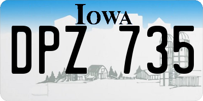 IA license plate DPZ735
