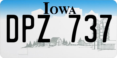 IA license plate DPZ737