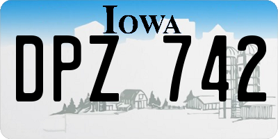 IA license plate DPZ742