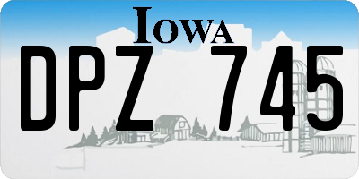 IA license plate DPZ745