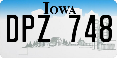 IA license plate DPZ748