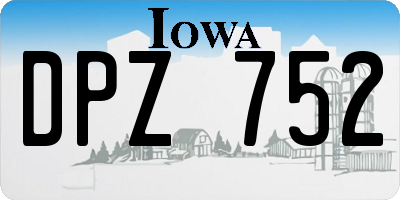 IA license plate DPZ752