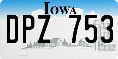 IA license plate DPZ753