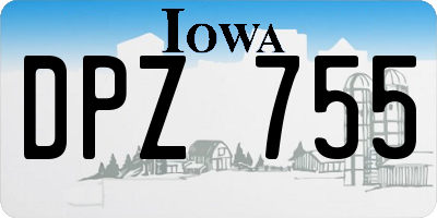 IA license plate DPZ755