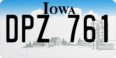 IA license plate DPZ761