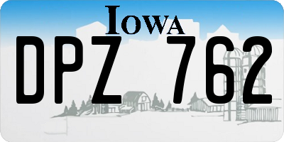 IA license plate DPZ762