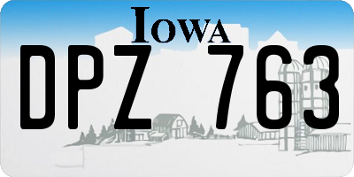 IA license plate DPZ763