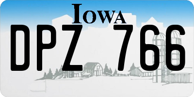 IA license plate DPZ766