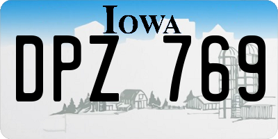 IA license plate DPZ769