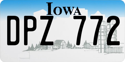 IA license plate DPZ772