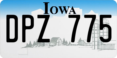 IA license plate DPZ775
