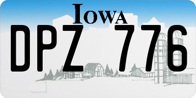 IA license plate DPZ776