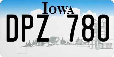 IA license plate DPZ780