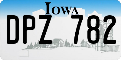 IA license plate DPZ782