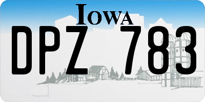 IA license plate DPZ783