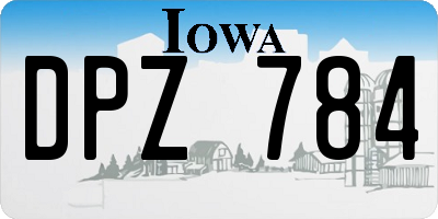 IA license plate DPZ784