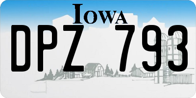 IA license plate DPZ793