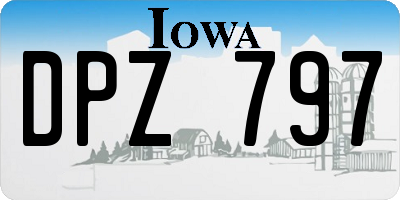 IA license plate DPZ797
