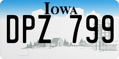 IA license plate DPZ799