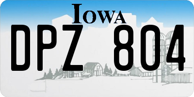 IA license plate DPZ804