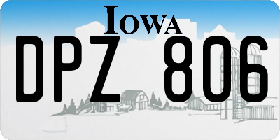 IA license plate DPZ806