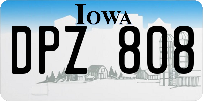 IA license plate DPZ808