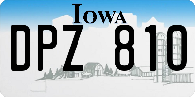 IA license plate DPZ810