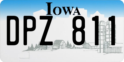 IA license plate DPZ811
