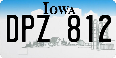 IA license plate DPZ812