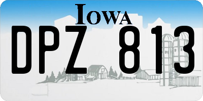 IA license plate DPZ813