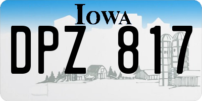 IA license plate DPZ817