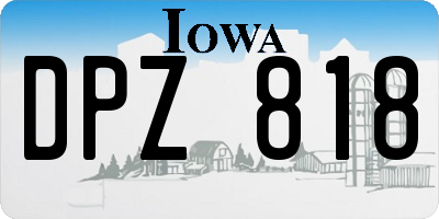 IA license plate DPZ818
