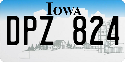 IA license plate DPZ824
