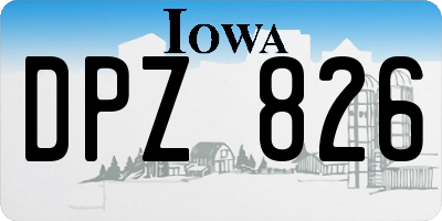 IA license plate DPZ826