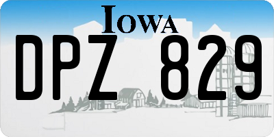 IA license plate DPZ829