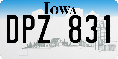 IA license plate DPZ831