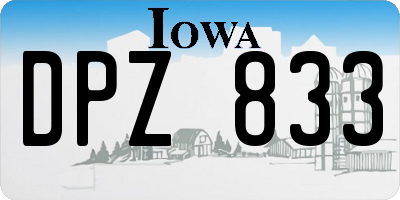 IA license plate DPZ833