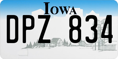 IA license plate DPZ834