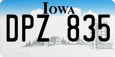IA license plate DPZ835