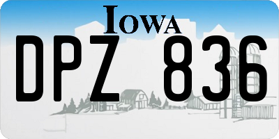IA license plate DPZ836
