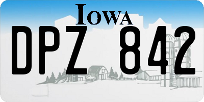 IA license plate DPZ842