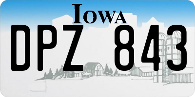 IA license plate DPZ843