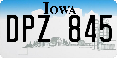 IA license plate DPZ845