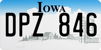 IA license plate DPZ846