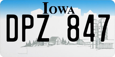 IA license plate DPZ847