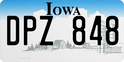 IA license plate DPZ848