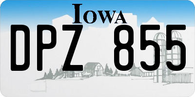 IA license plate DPZ855